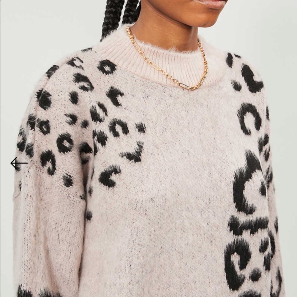 Topshop leopard print sweater